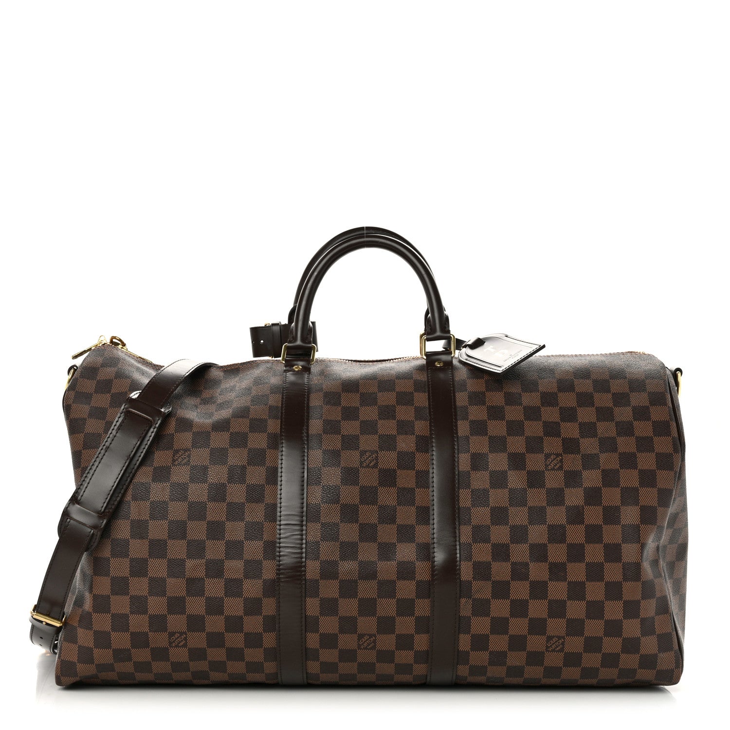 Louis Vuitton Damier Ebene Keepall Bandouliere 55 1 of 15