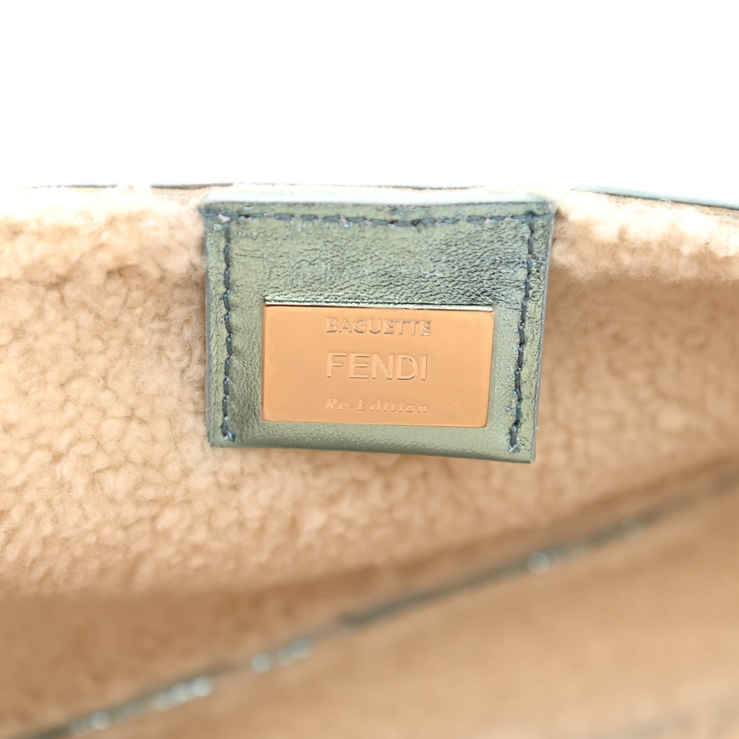 Metallic Lambskin Sheepskin Fur Re-Edition 2005-2006 Baguette Light Blue