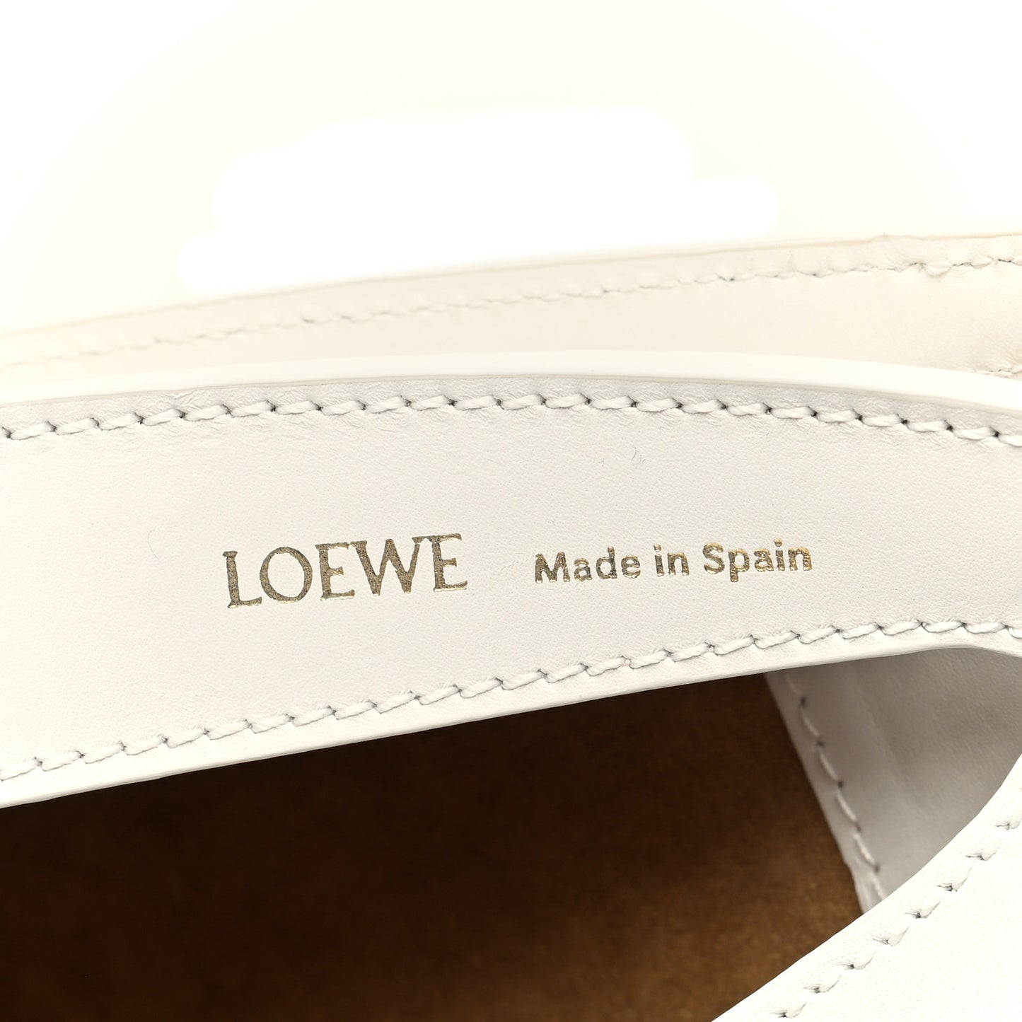 Satin Calfskin Small Anagram Luna Bag White