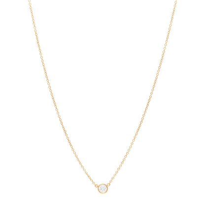 Tiffany 18K Yellow Gold Diamond .21ct Elsa Peretti Diamonds by the Yard Pendant Necklace 1 of 5