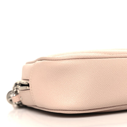 Saint Laurent Grain De Poudre Matelasse Monogram Mini Lou Camera Bag Marble Pink 9 of 10