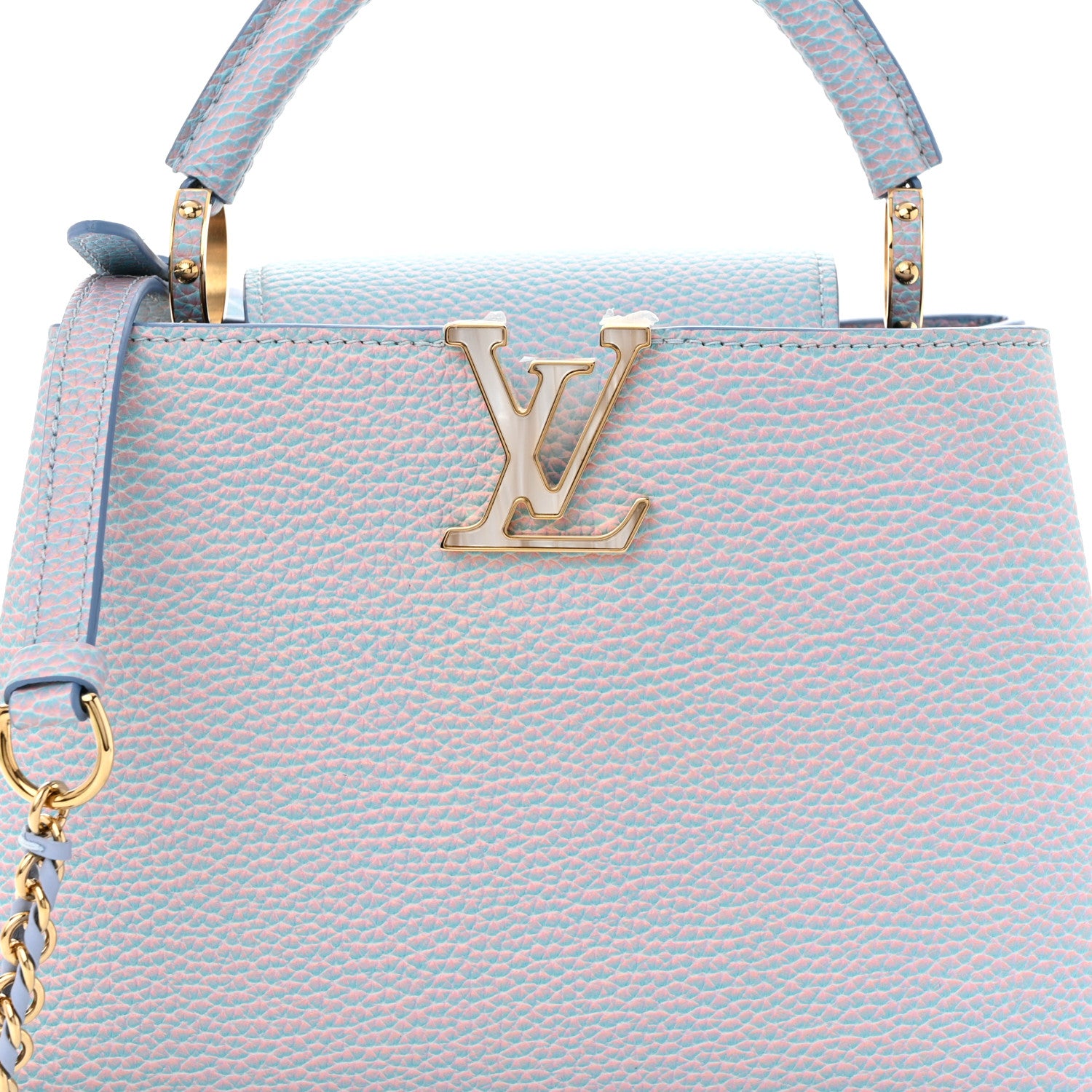 Louis Vuitton Taurillon Summer Stardust Capucines BB Lilas Purple 8 of 11