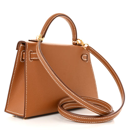 Hermes Epsom Mini Kelly Sellier 20 Gold 3 of 10