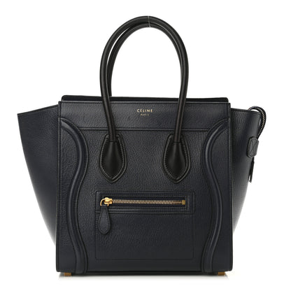 Celine Goatskin Micro Luggage Navy Blue 1 of 10