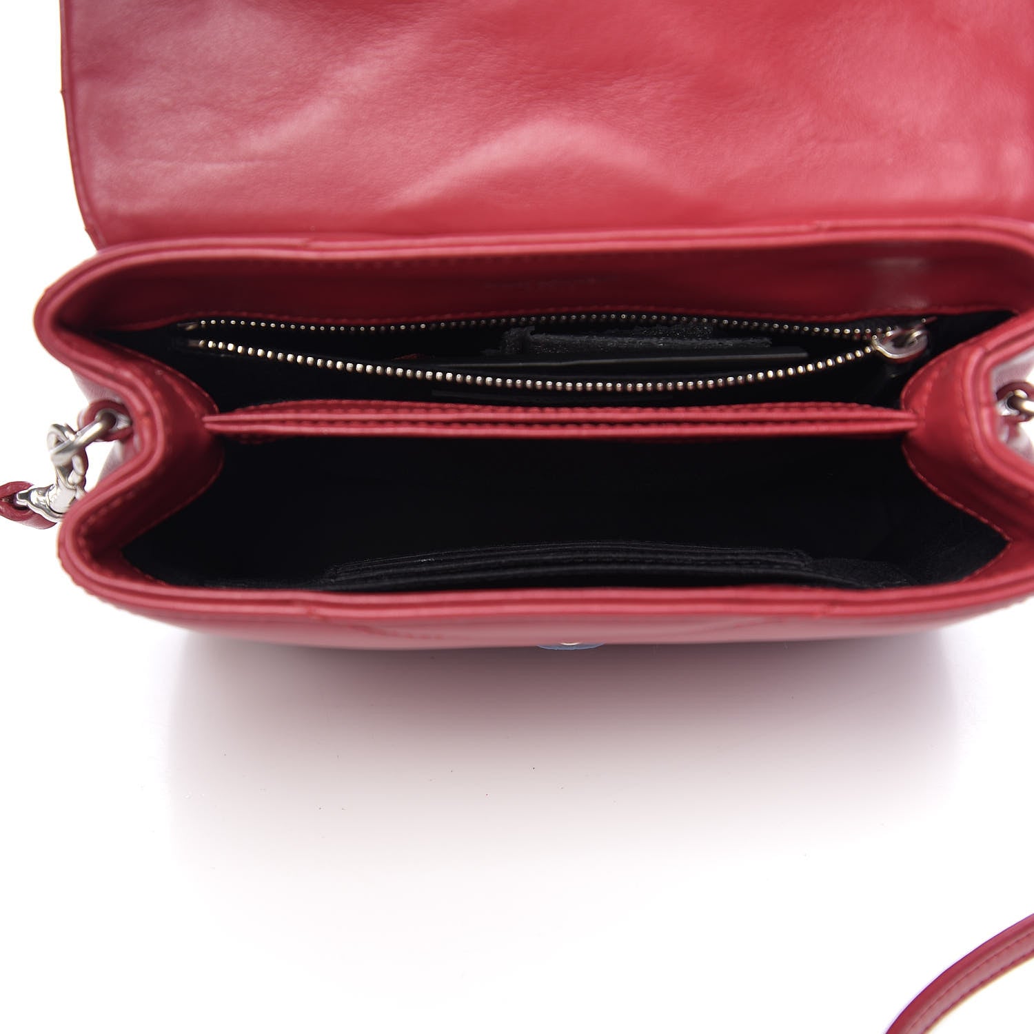 Saint Laurent Calfskin Y Quilted Monogram Toy Loulou Crossbody Bag New Lipstick Red 4 of 9