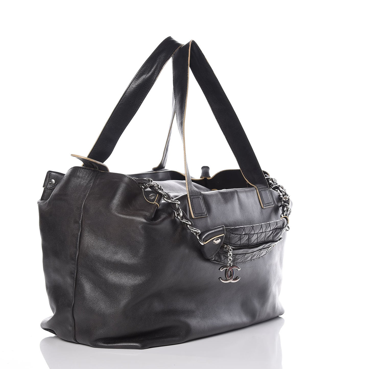 Calfskin CC Duffel Bag Black