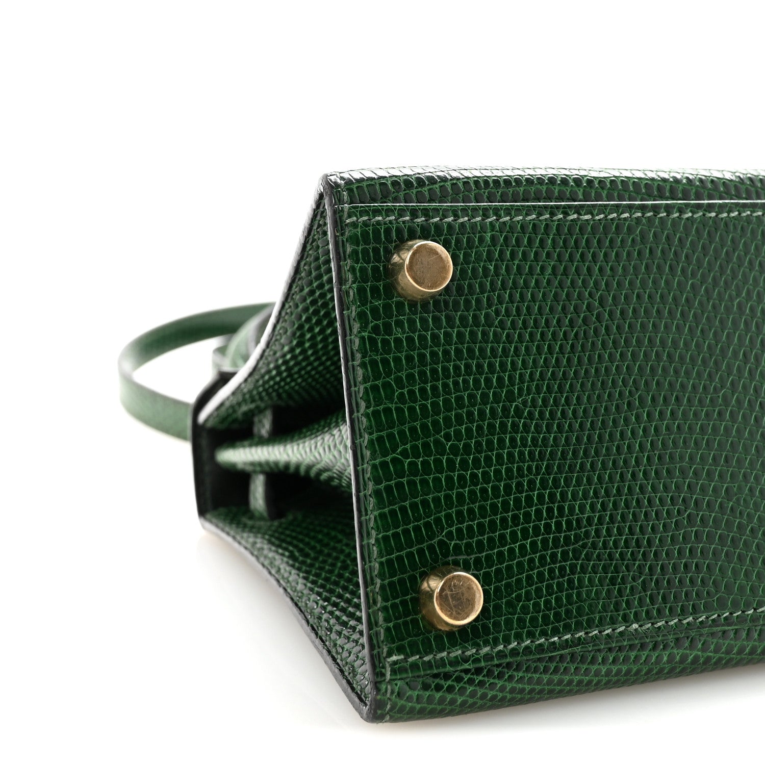 Hermes Lizard Mini Kelly Sellier 20 Vert Moyen 8 of 9