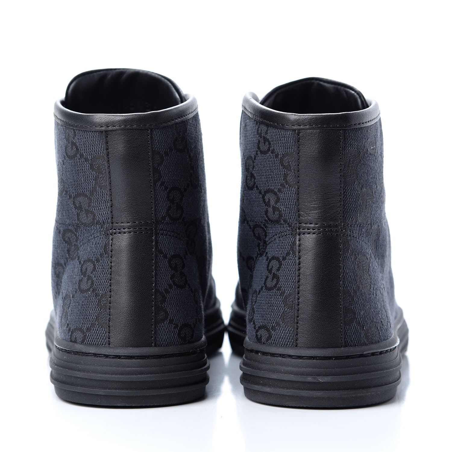 Gucci Monogram High Top Sneakers 36 Black 7 of 11