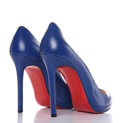 Christian Louboutin Kid Neofilo 120 Platform Pumps 38 Neptune 4 of 8