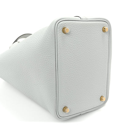 Hermes Taurillon Clemence Picotin Lock 18 PM Bleu Pale 9 of 12