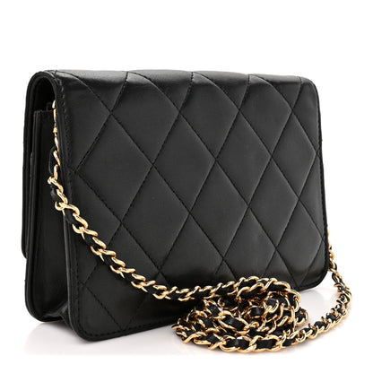 Chanel Lambskin Quilted Golden Class Wallet on Chain WOC Black 2 of 9