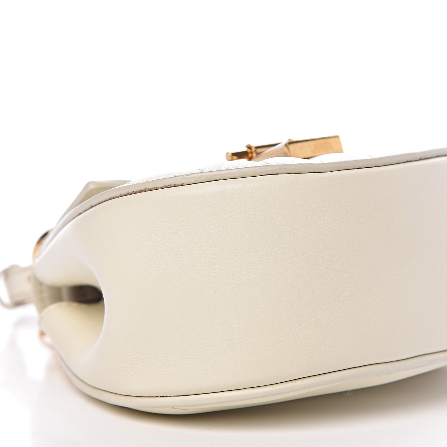 Calfskin Quilted Nano Drew Bijou Shoulder Bag Natural White