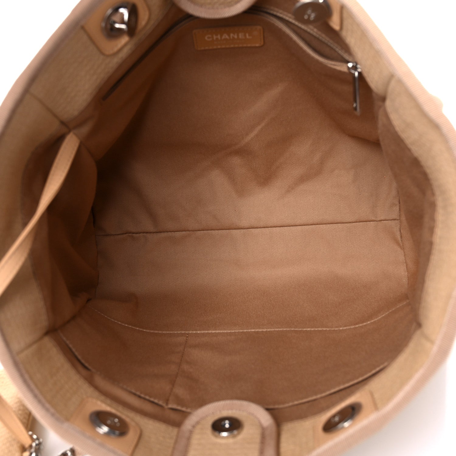 Chanel Mixed Fibers Small Deauville Tote Beige 6 of 14