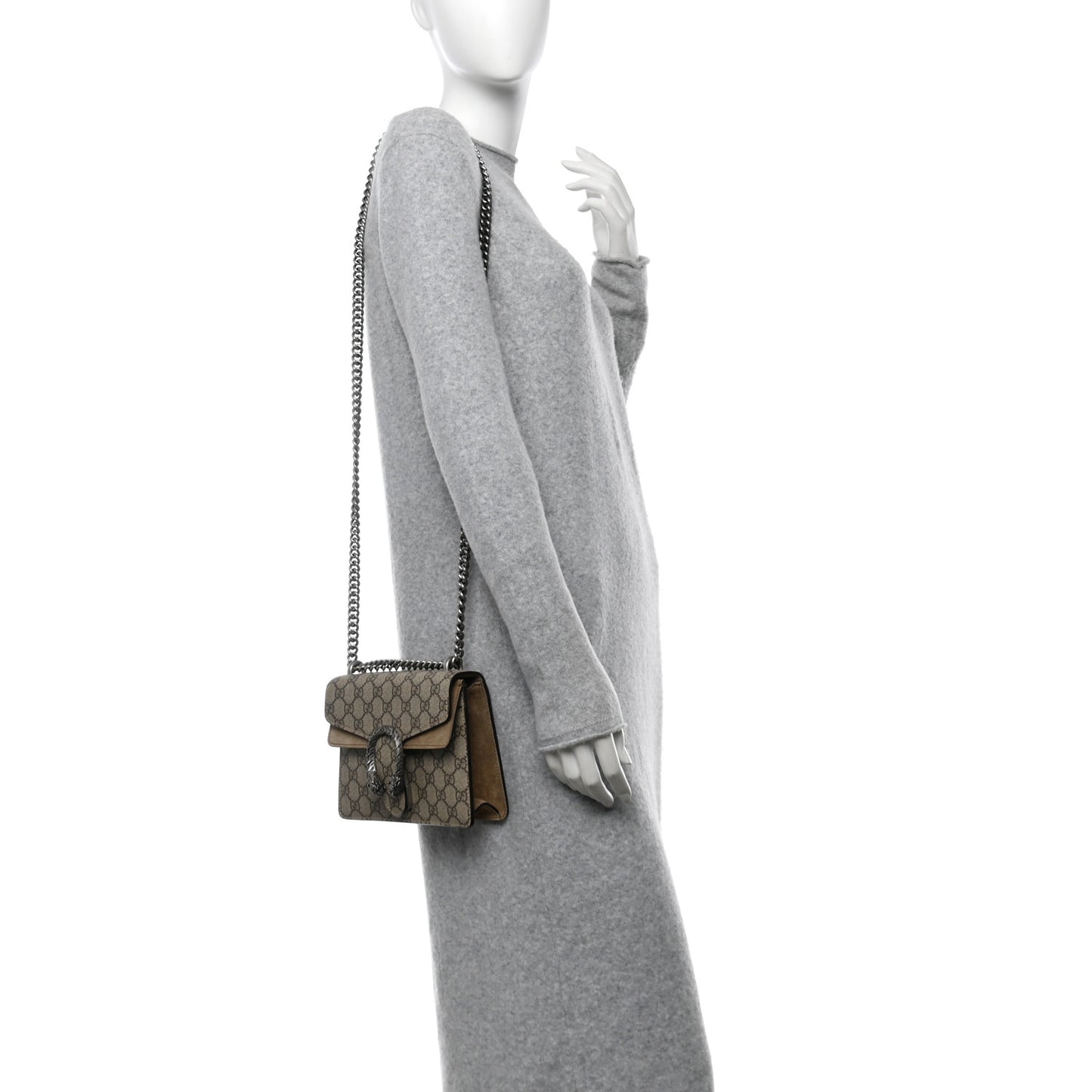 GG Supreme Monogram Mini Dionysus Shoulder Bag Taupe