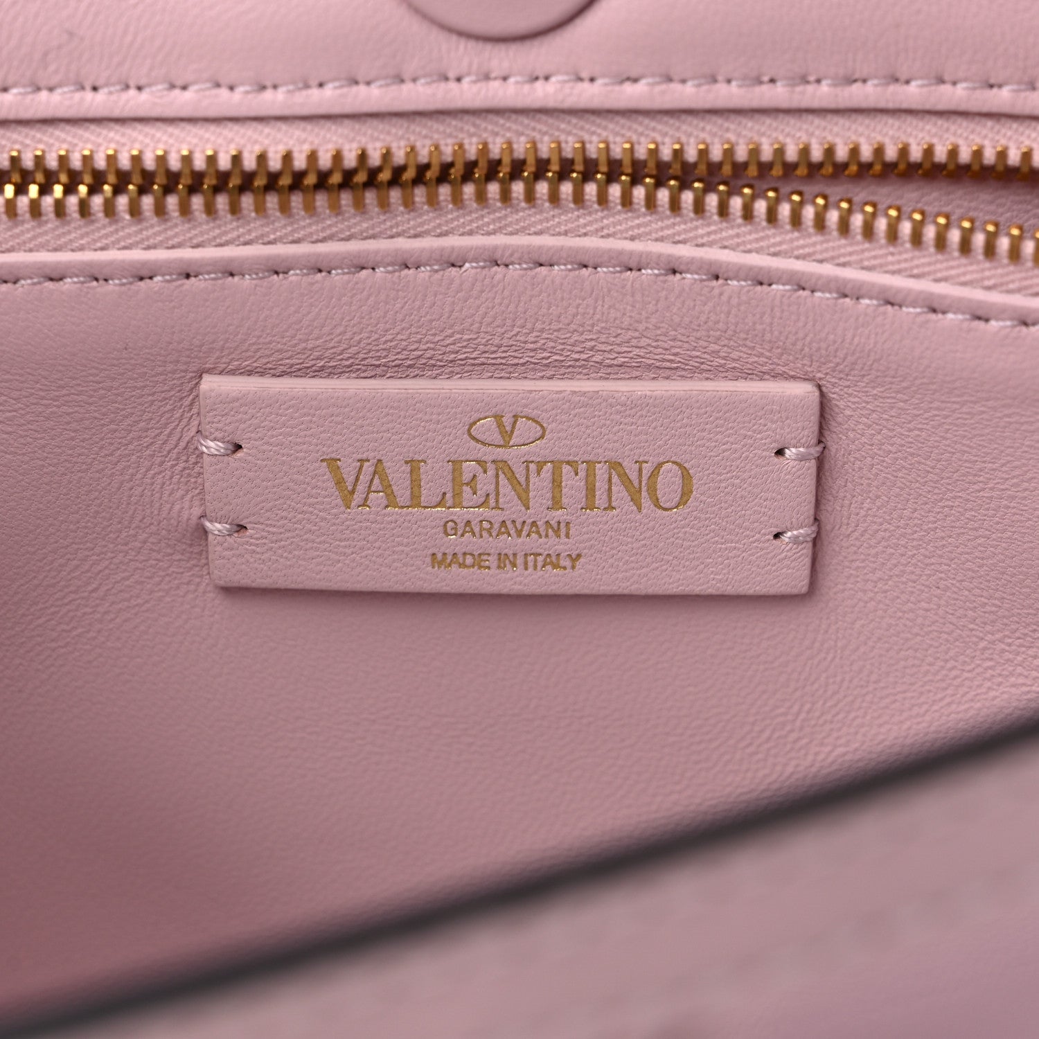 Valentino Garavani PVC Calfskin Medium Roman Stud Shoulder Bag Transparent Rose Quartz 6 of 8