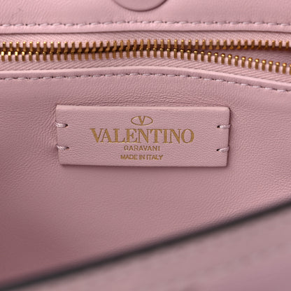 Valentino Garavani PVC Calfskin Medium Roman Stud Shoulder Bag Transparent Rose Quartz 6 of 8