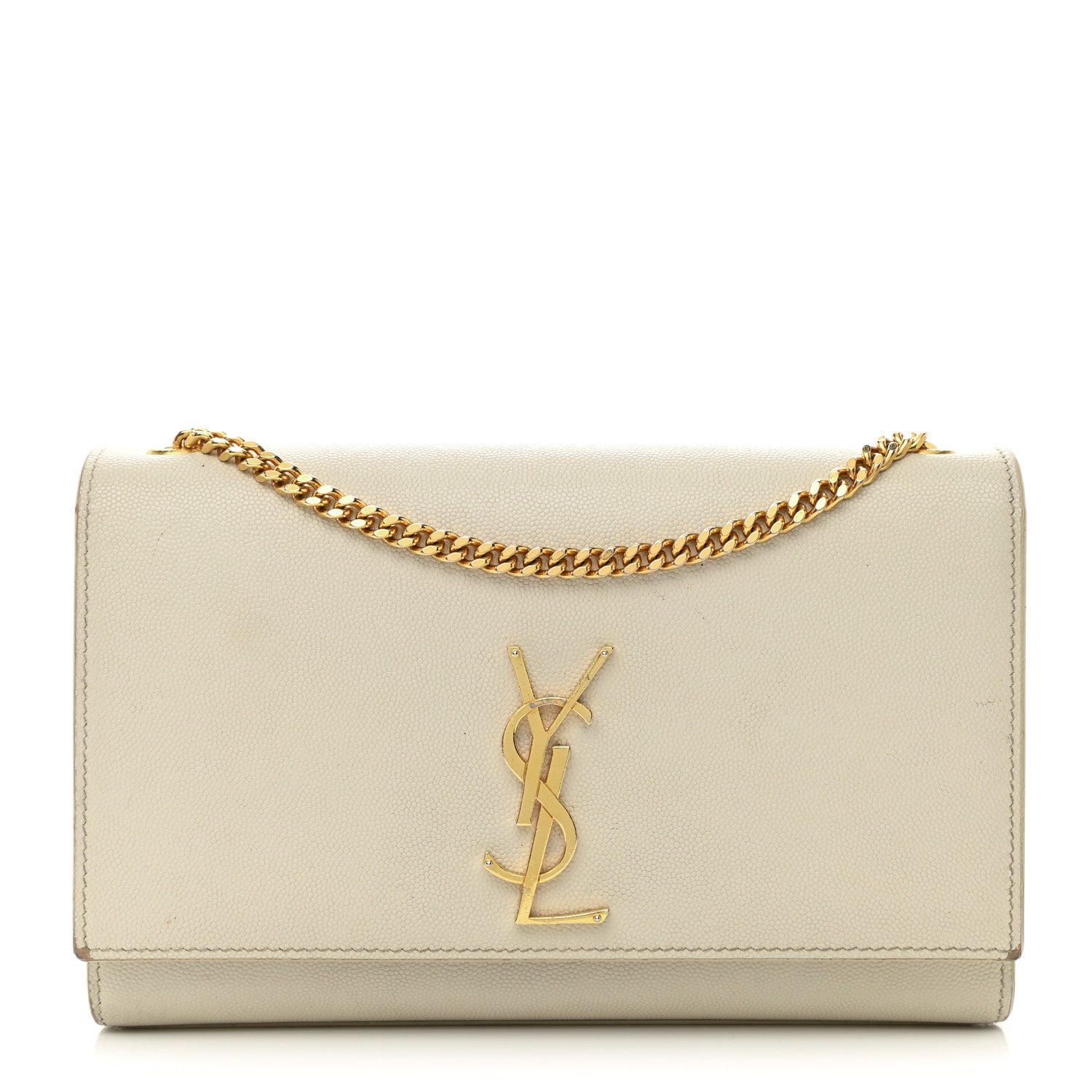 Saint Laurent Grain De Poudre Medium Classic Monogram Kate Satchel Crema Soft 1 of 10