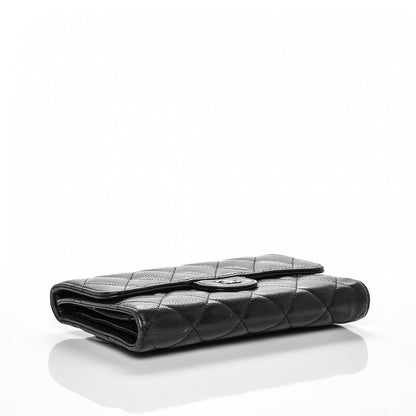 Chanel Caviar Quilted Large Flap Wallet Black 4 of 11