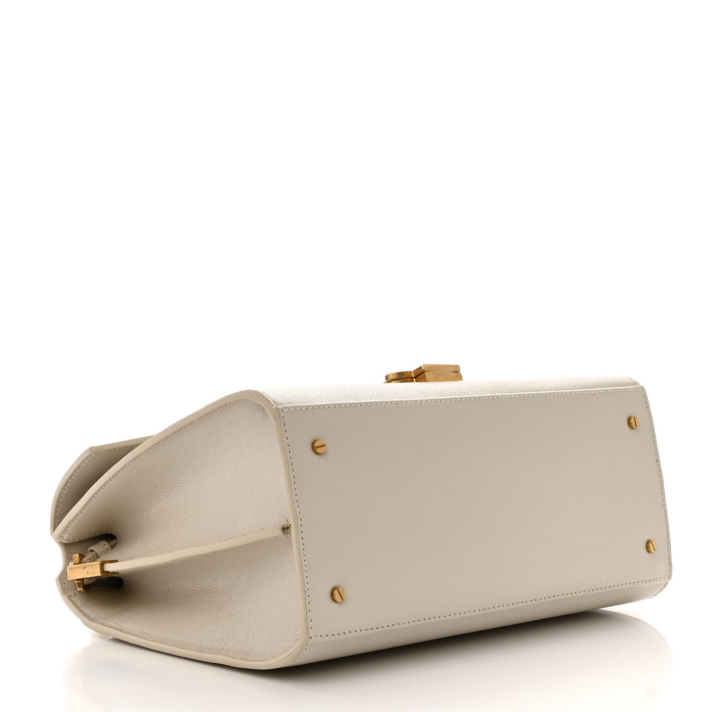 Grain de Poudre Medium Classic Monogram Cassandra Top Handle Crema Soft Rouge Legion