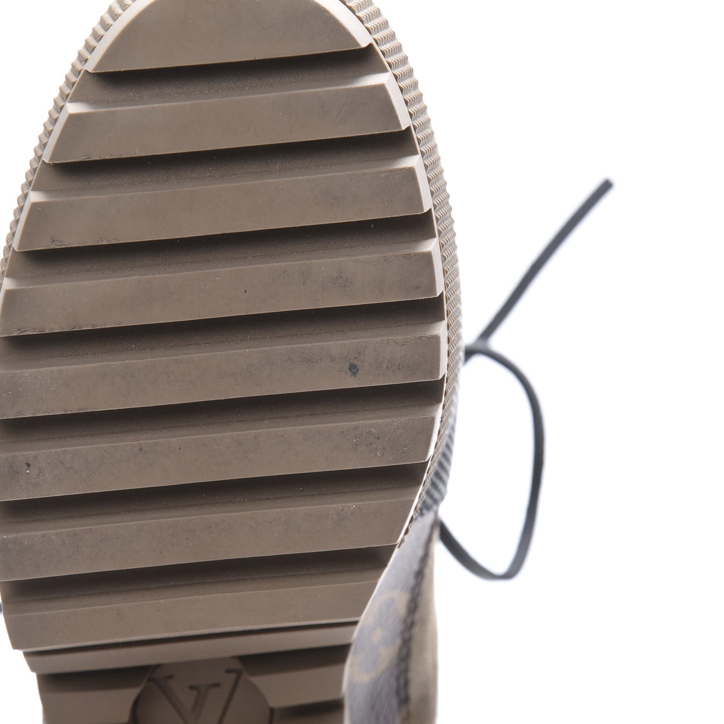 Suede Calfskin Monogram Laureate Platform Desert Boots 39 Beige