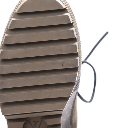 Louis Vuitton Suede Calfskin Monogram Laureate Platform Desert Boots 39 Beige 9 of 11