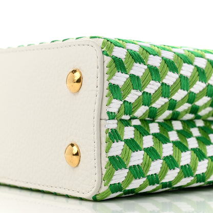 Louis Vuitton Taurillon Braided Capucines Mini Vert 9 of 11