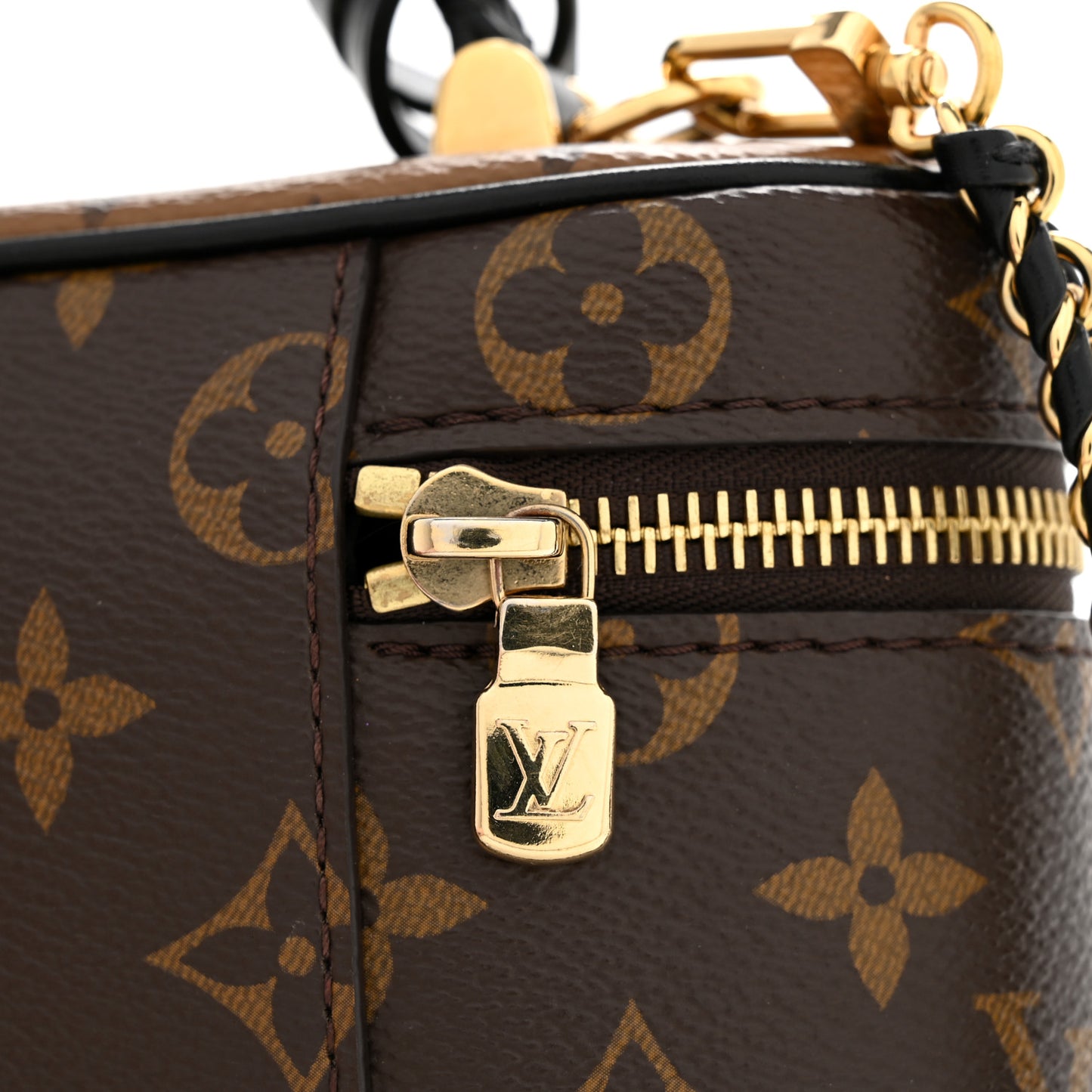 Reverse Monogram Vanity Chain Pouch