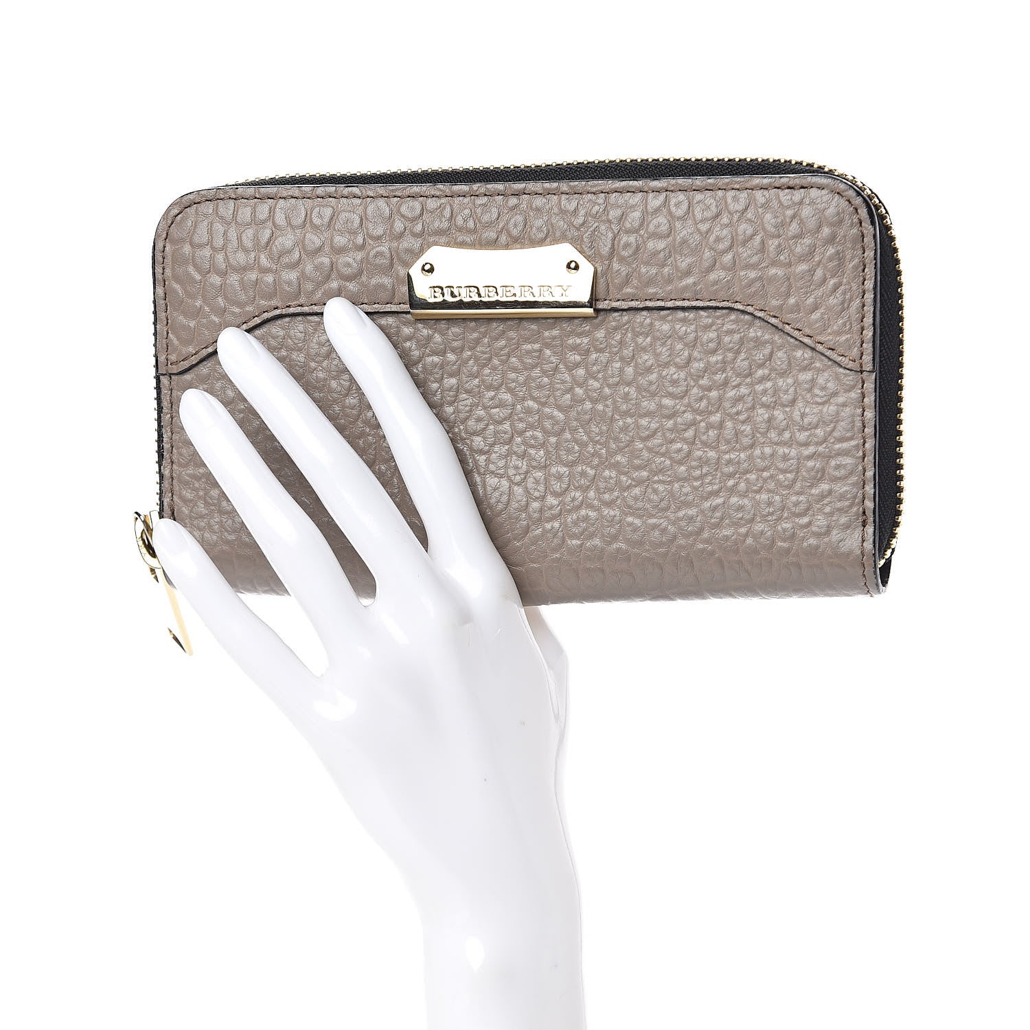 Burberry Heritage Grain Zip Around Wallet Pale Taupe 2 of 11
