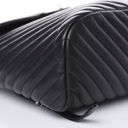 Chanel Calfskin Chevron Quilted Large Urban Spirit Backpack Black 14 of 17