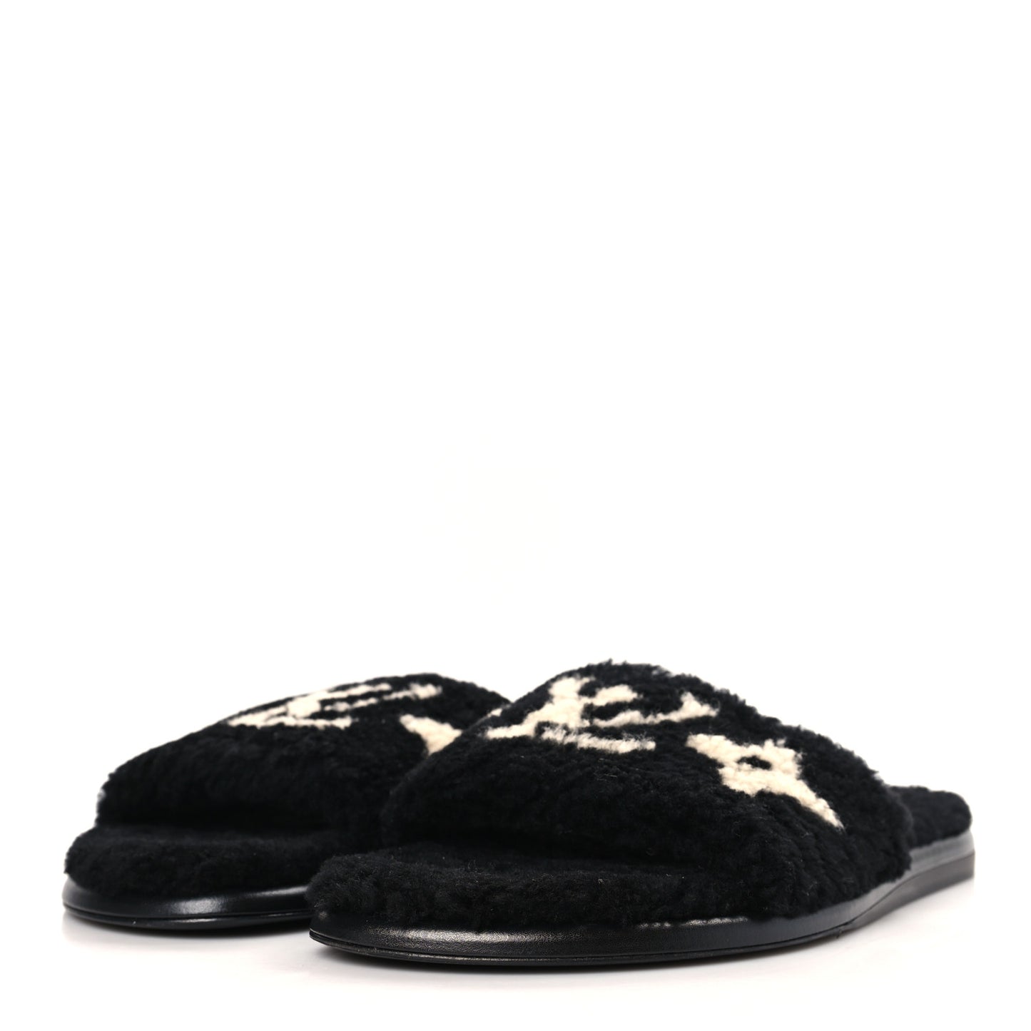 Shearling Magnetic Flat Mule 41 Black