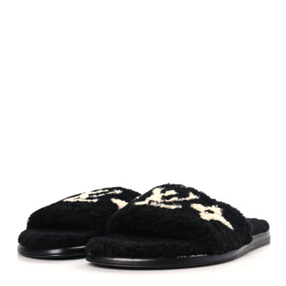 Louis Vuitton Shearling Magnetic Flat Mule 41 Black 3 of 8