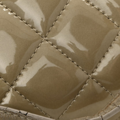 Chanel Patent Quilted Accordion Shopping Tote Beige 13 of 15
