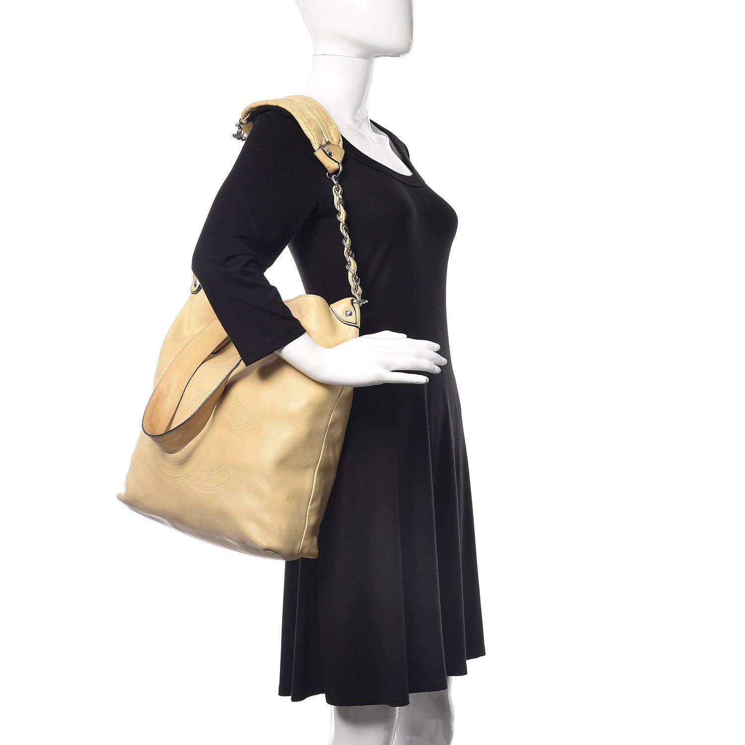 Chanel Lambskin Edgy Tote Beige 2 of 20