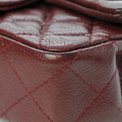 Chanel Caviar Quilted Extra Mini Flap Burgundy 11 of 13