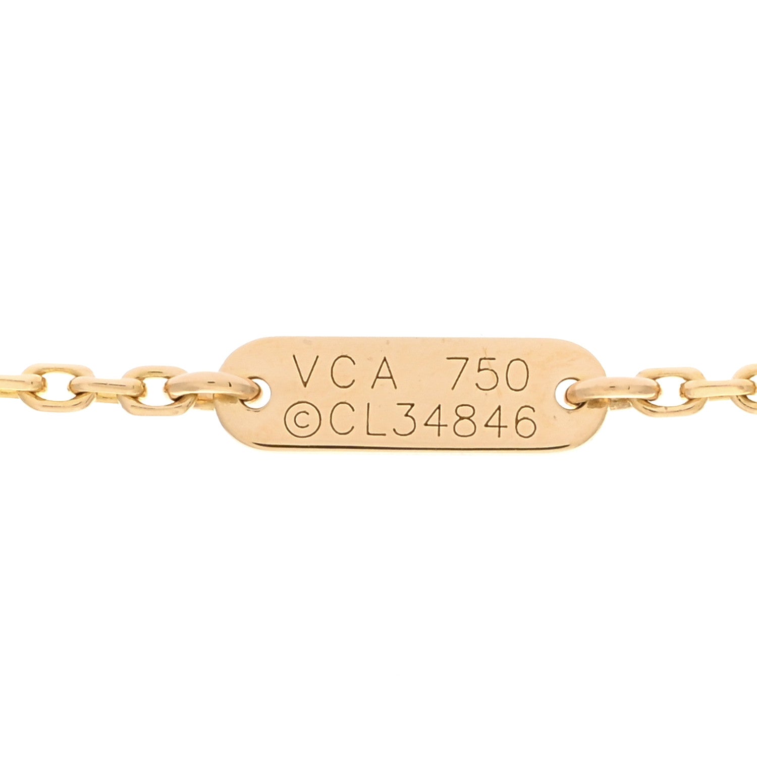 Van Cleef & Arpels 18K Yellow Gold Vintage Alhambra Pendant Necklace 4 of 5