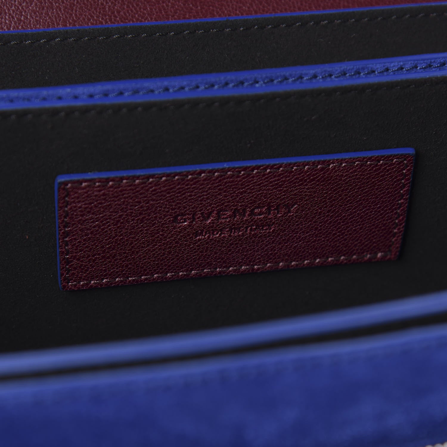 Givenchy Goatskin Suede Medium GV3 Shoulder Bag Aubergine Blue 8 of 9