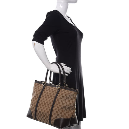 Gucci Monogram Lovely Heart Tote Brown 2 of 12