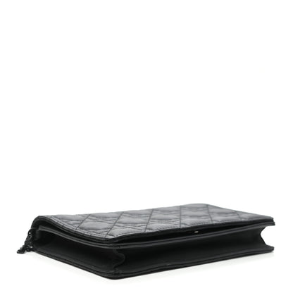 Christian Dior Ultra Matte Calfskin Cannage Lady Dior Clutch Black 4 of 8