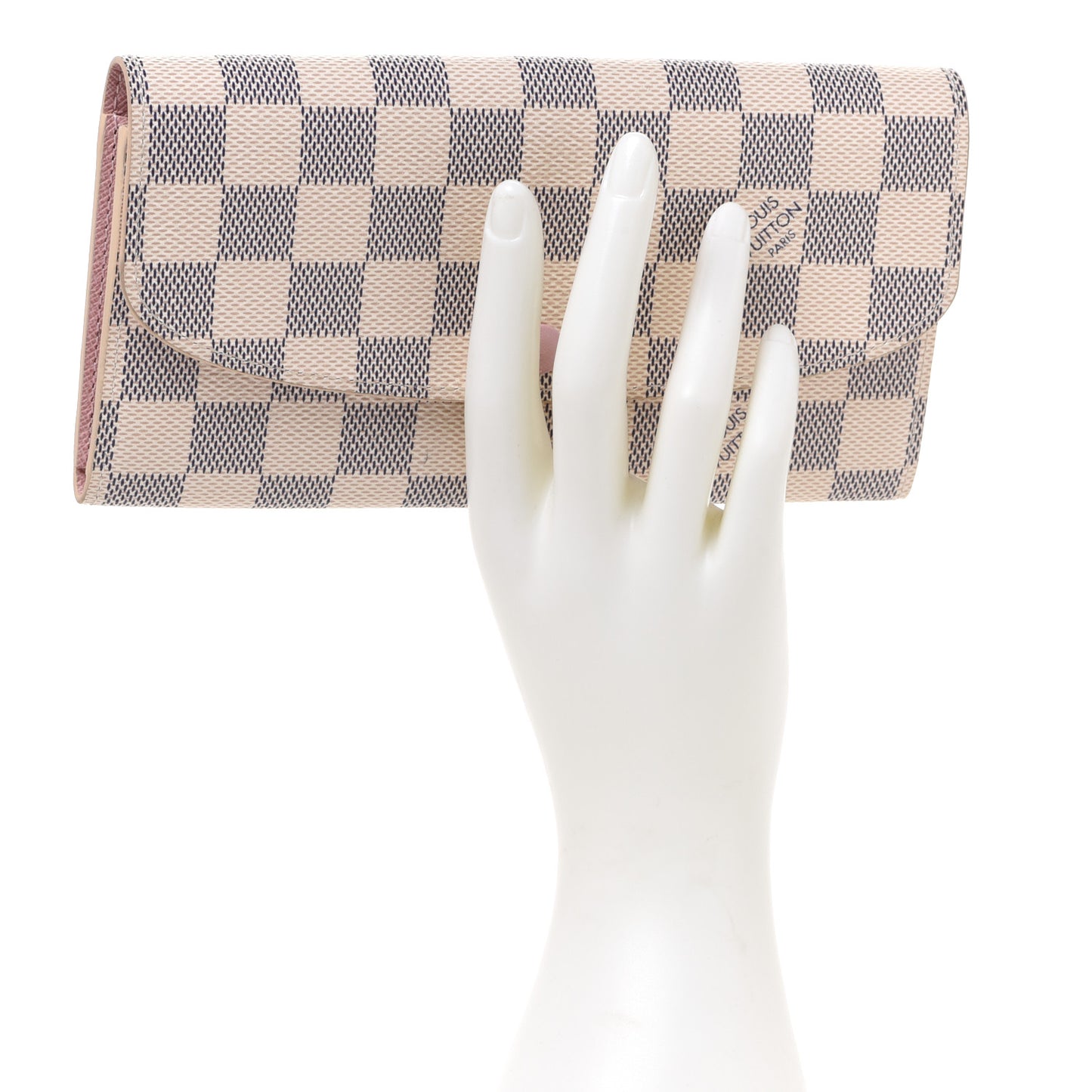 Damier Azur Emilie Wallet Rose Ballerine