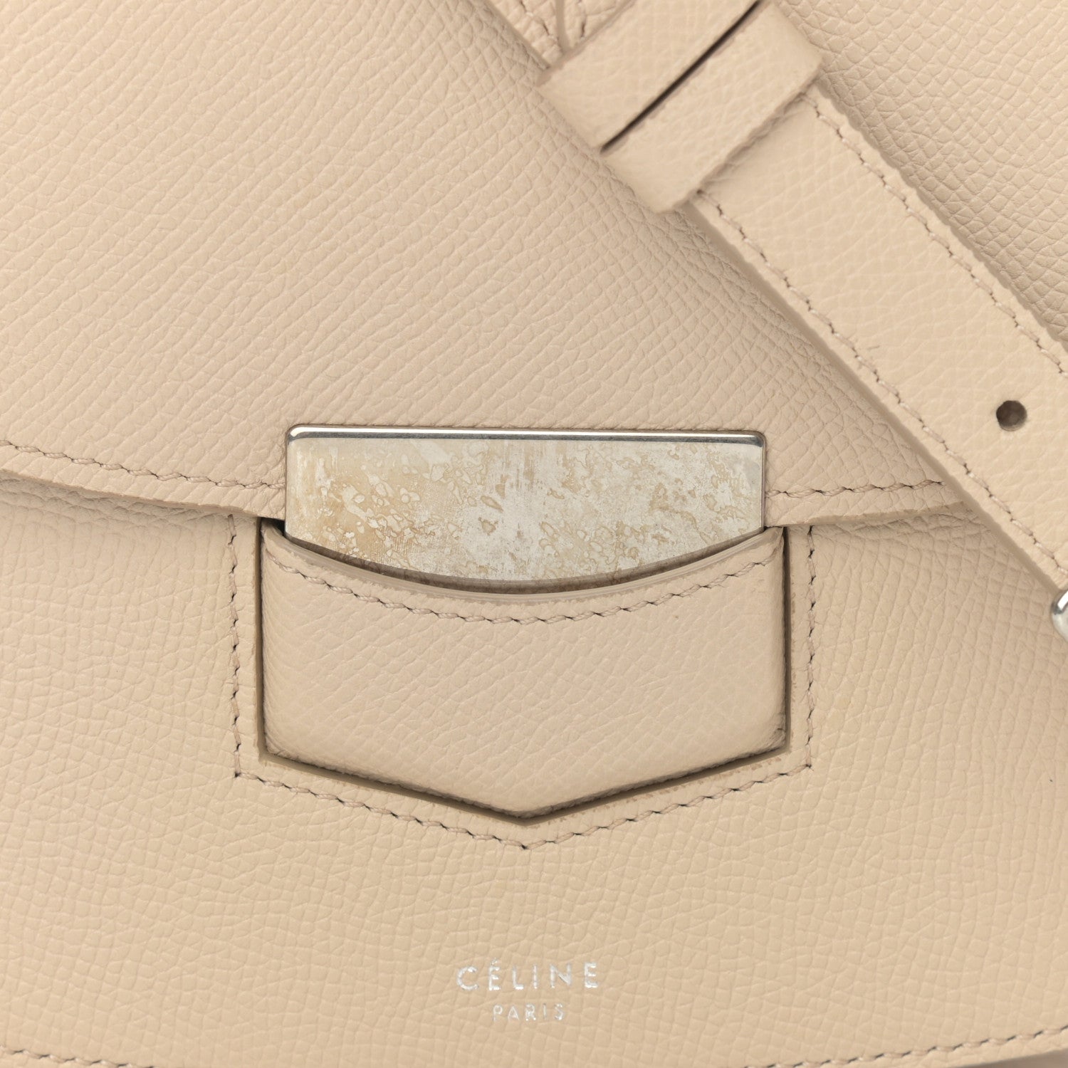 Celine Grained Calfskin Medium Trotteur Ballerina 8 of 13