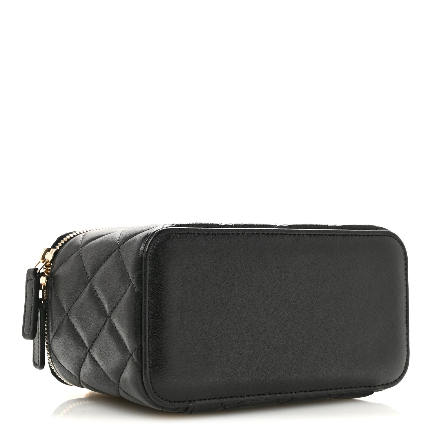 Chanel Lambskin Quilted Small Top Handle Vanity Case With Chain Black 4 of 11