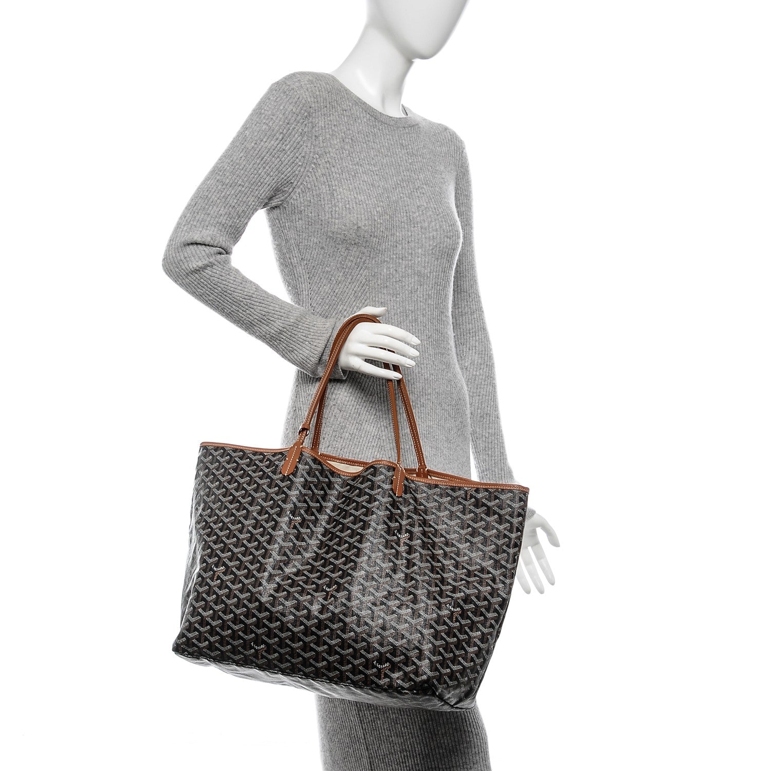Goyard Goyardine Saint Louis GM Black Gold 2 of 10