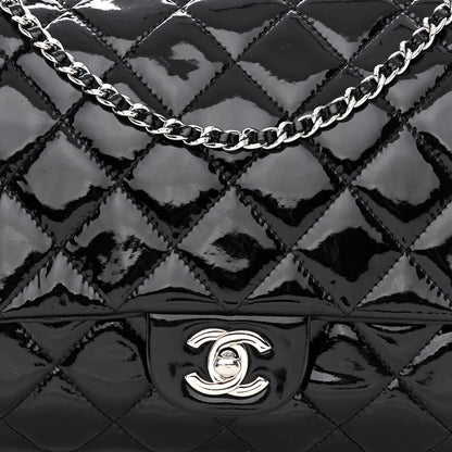 Chanel Patent Quilted Clutch with Chain Flap Black 8 of 10