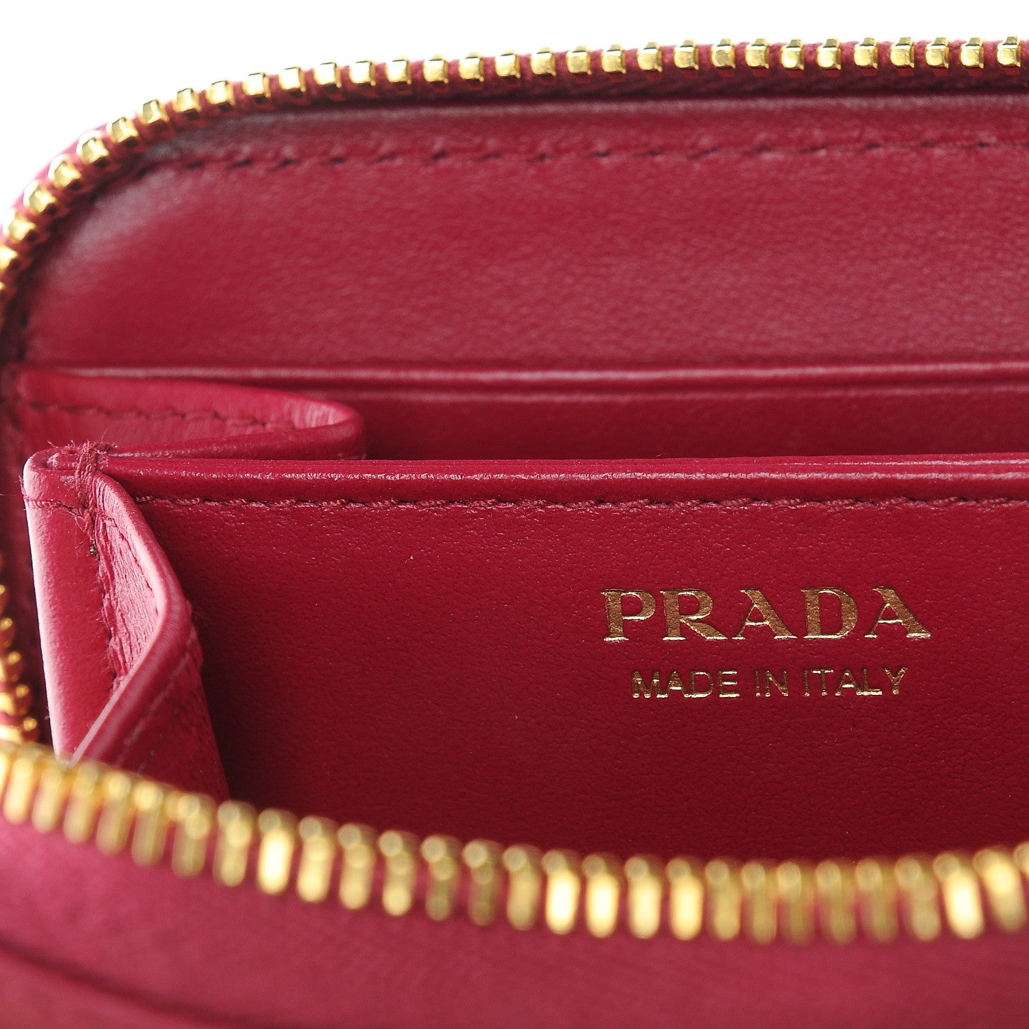 Prada Vitello Move Metal Coin Purse Ibisco 6 of 8