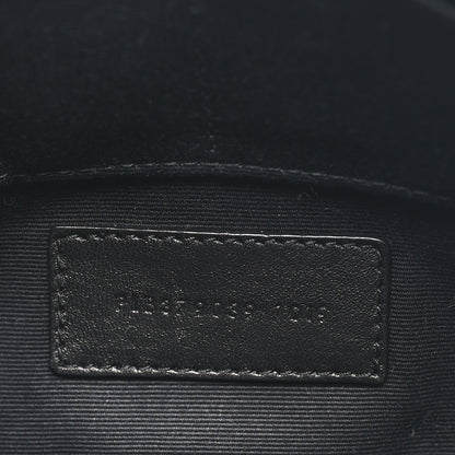 Saint Laurent Calfskin Matelasse Chevron Monogram A5 Wristlet Dark Latte 7 of 10