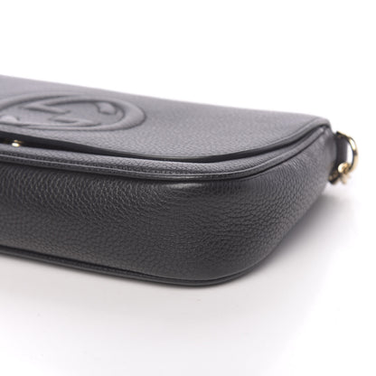 Gucci Pebbled Calfskin Medium Soho Flap Crossbody Black 16 of 22