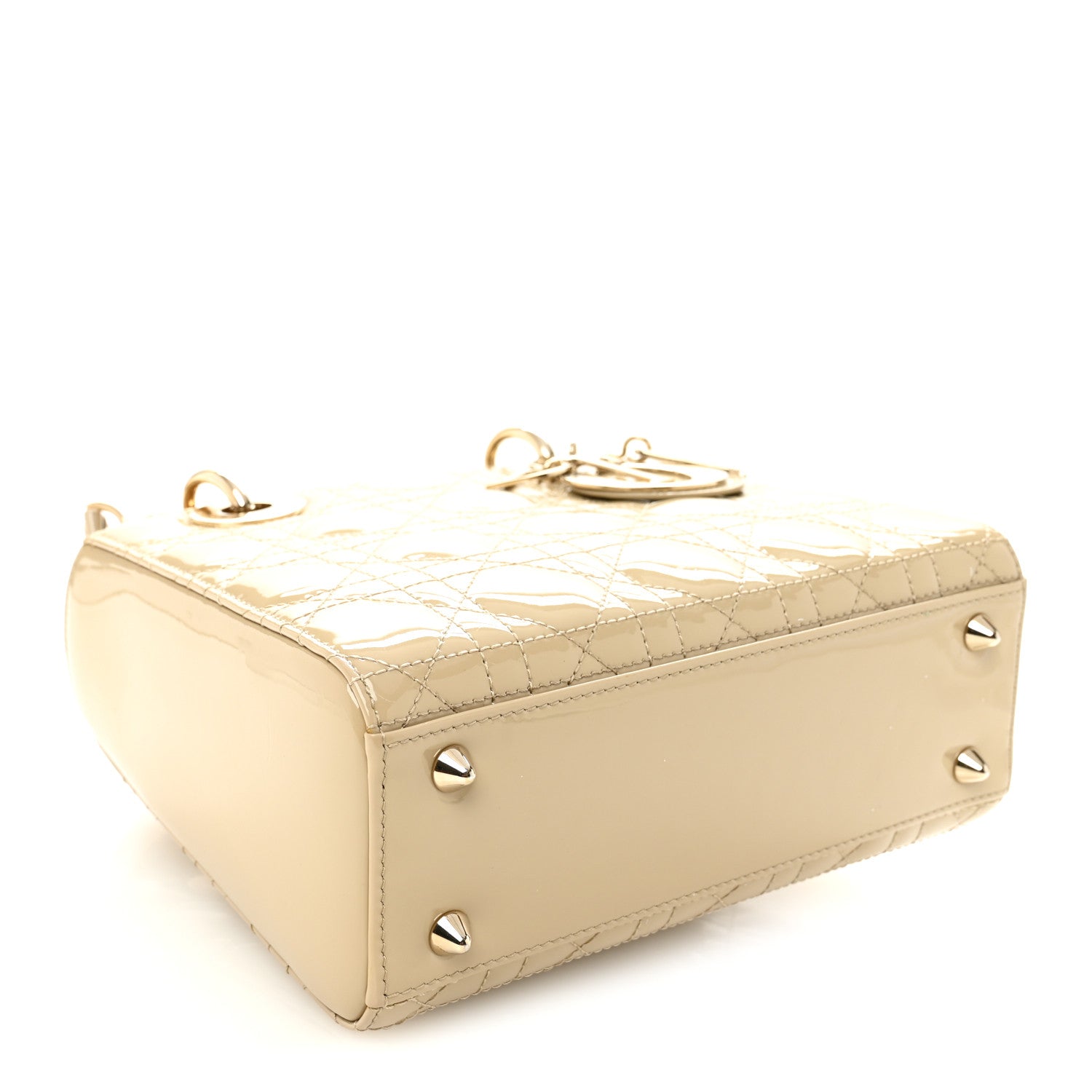 Christian Dior Patent Cannage Small Lady Dior Beige 4 of 10