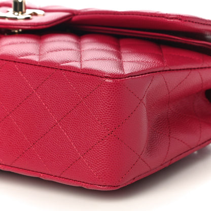 Chanel Caviar Quilted Small Double Flap Dark Pink 6 of 10