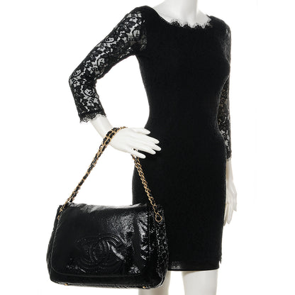Chanel Patent Large Rock and Chain Flap Black 2 of 7