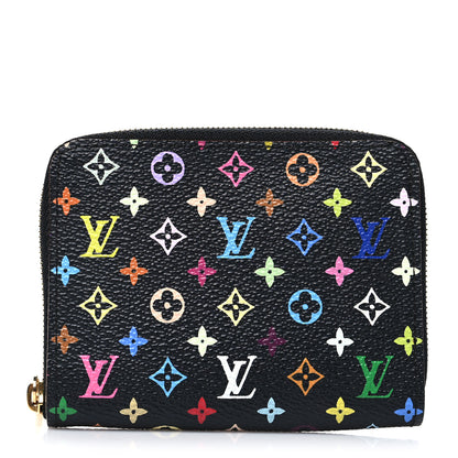 Louis Vuitton Monogram Multicolor Zippy Coin Purse Black Grenade 1 of 8